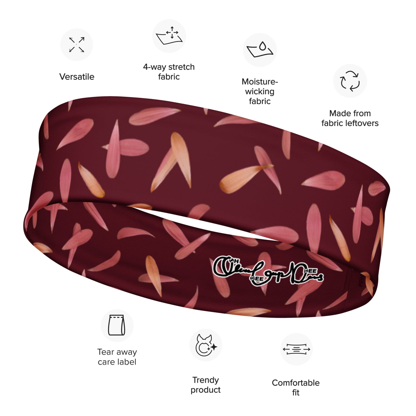 Petal Power Headband in Napa Red