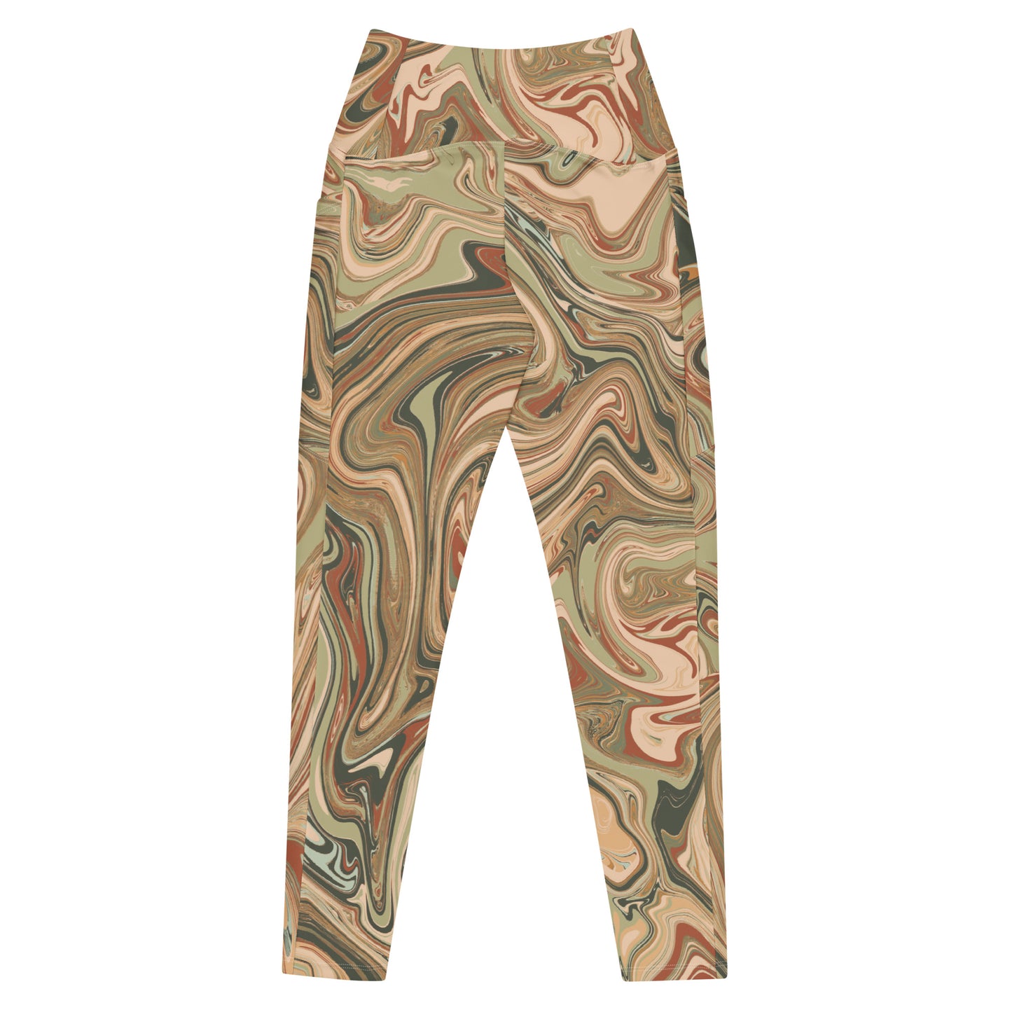 Marble Leggings with Pockets - Terra