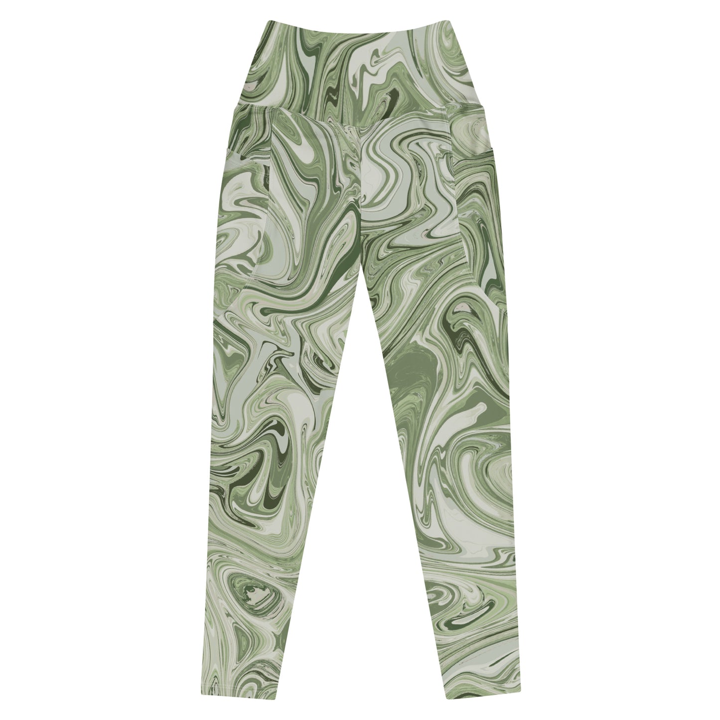 Marble Leggings with Pockets - Pistachio