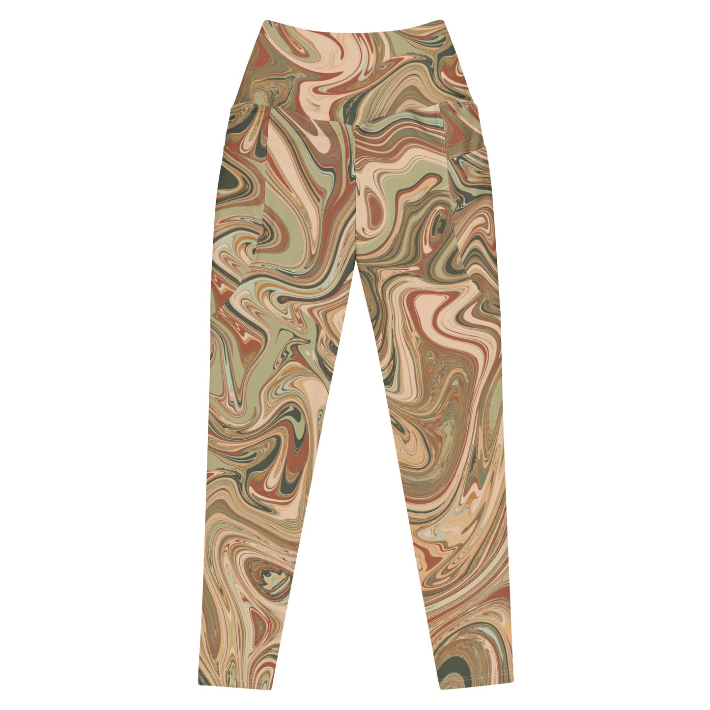 Marble Leggings with Pockets - Terra