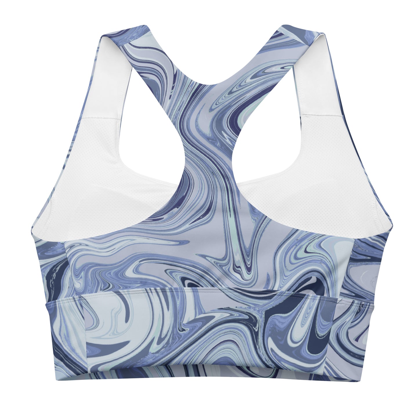 Marble Sports Bra - Cobalt