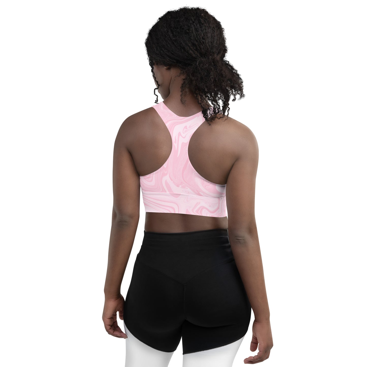 Marble Sports Bra - Pink Lotus