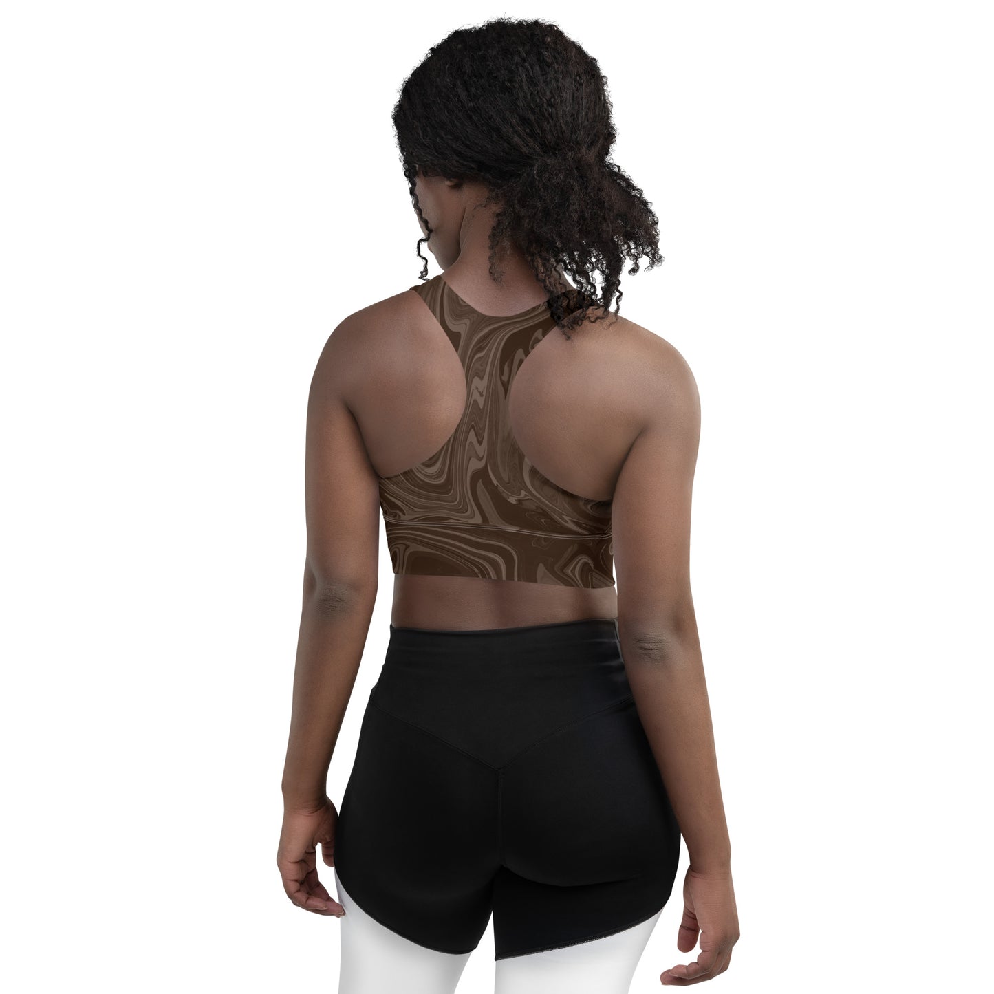 Marble Sports Bra - Chocolate