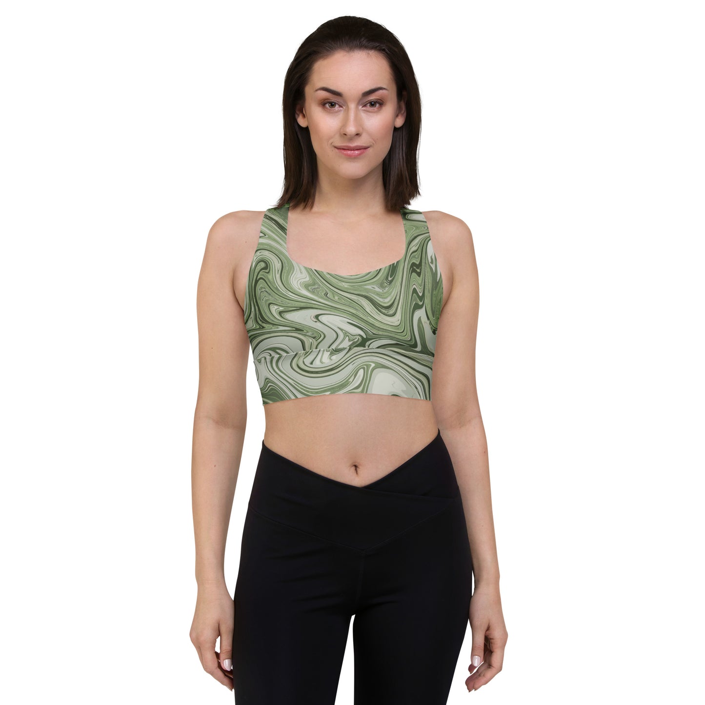 Marble Sports Bra - Pistachio