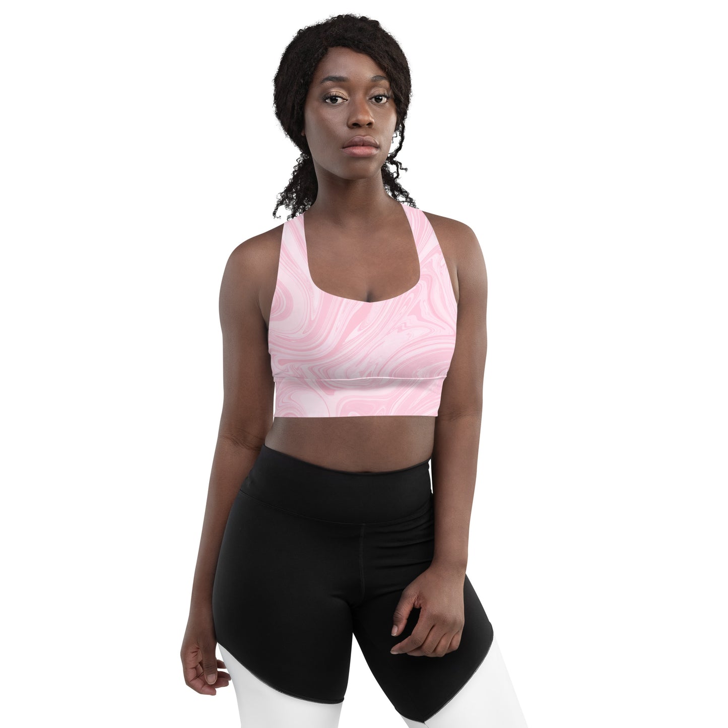 Marble Sports Bra - Pink Lotus
