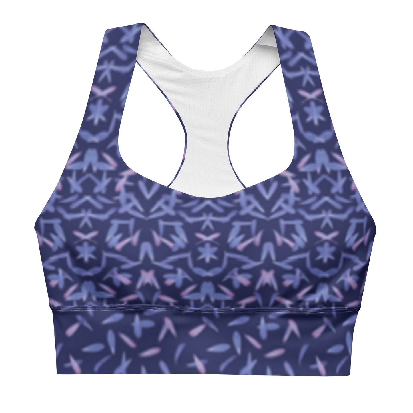 Petal Power Sports Bra in Malibu Blue