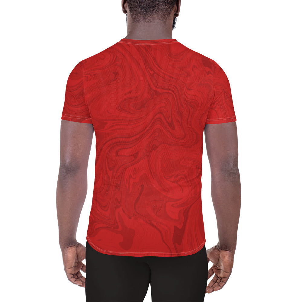 Marble Athletic T-Shirt - Ruby