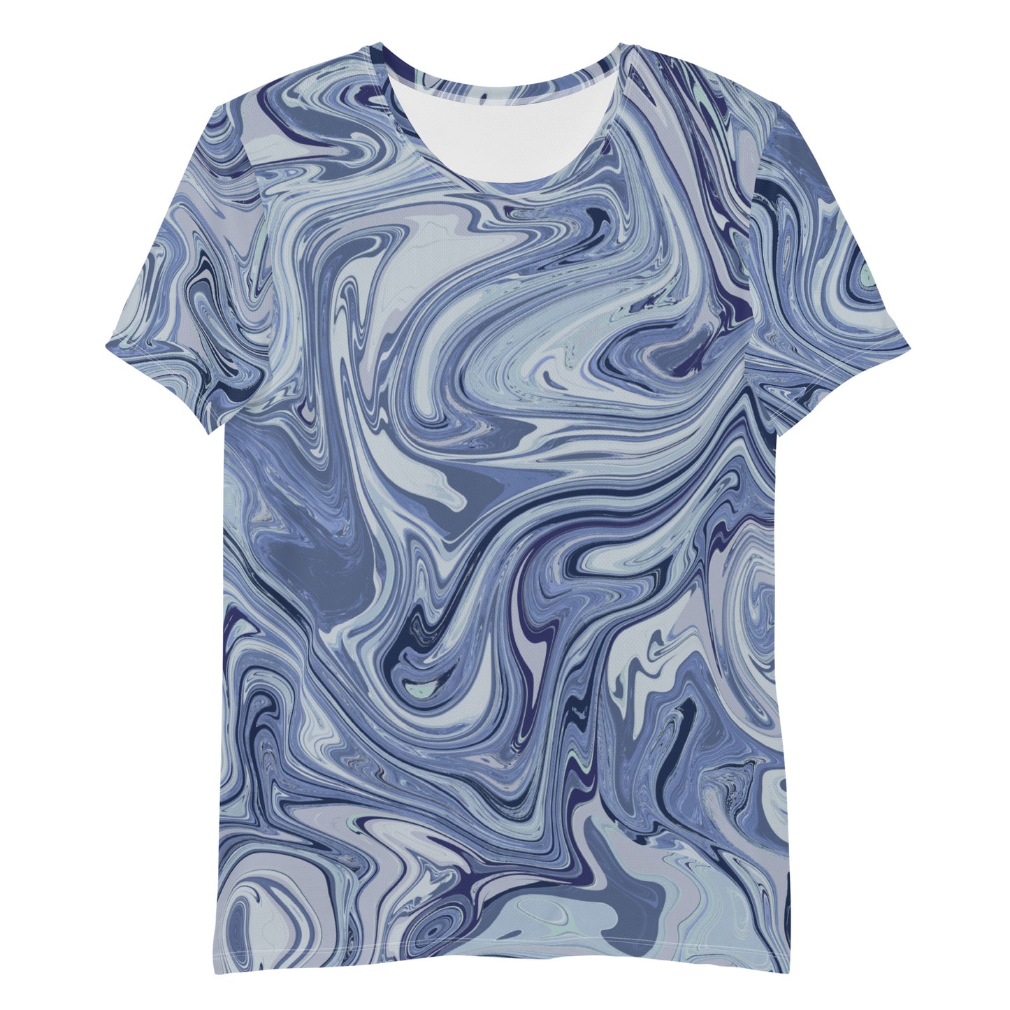 Marble Athletic T-Shirt - Cobalt