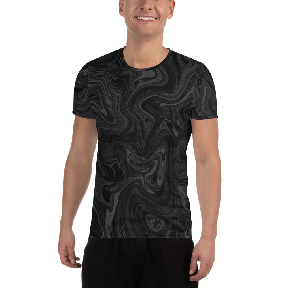 Marble Athletic T-Shirt - Onyx