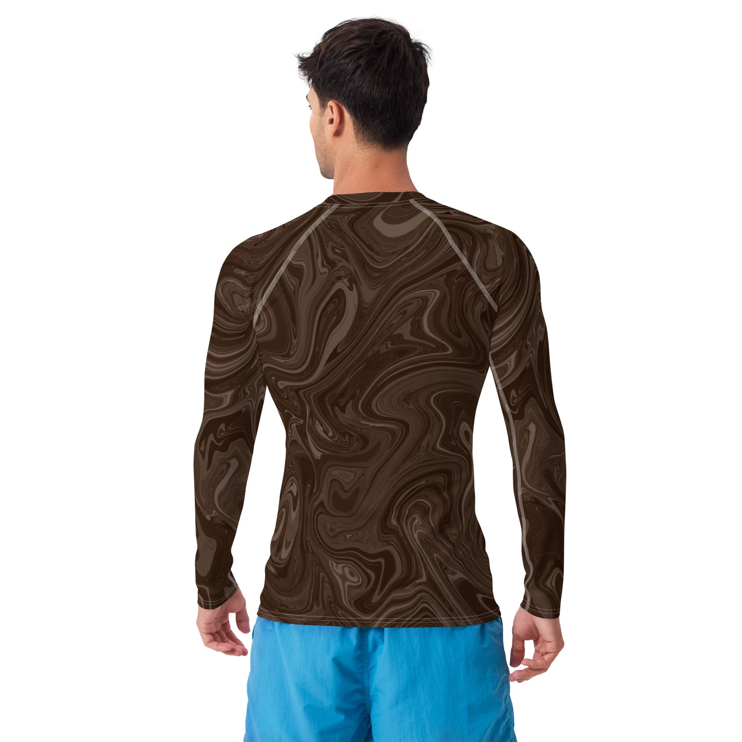 Marble Rash Guard - Chocolate