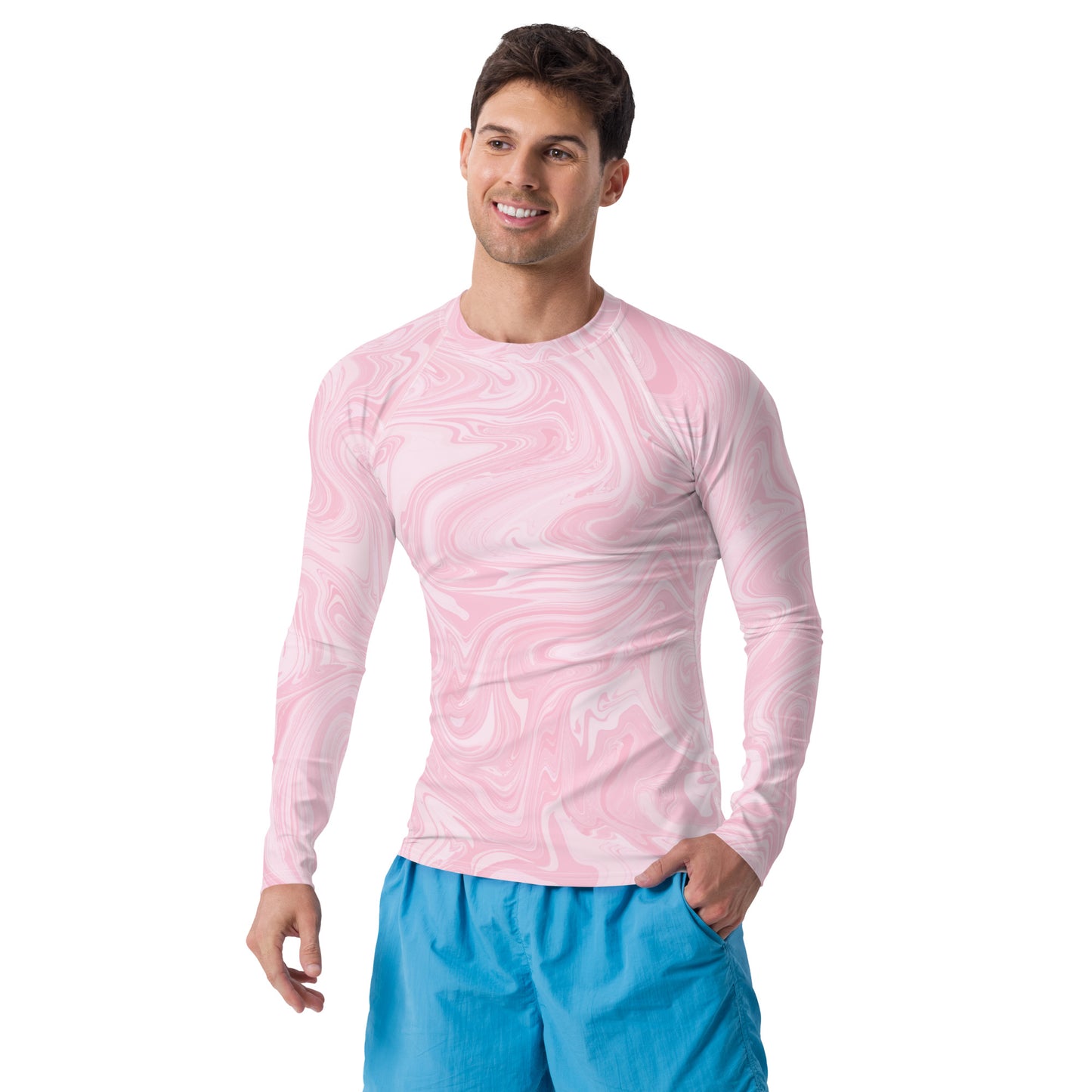 Marble Rash Guard - Pink Lotus
