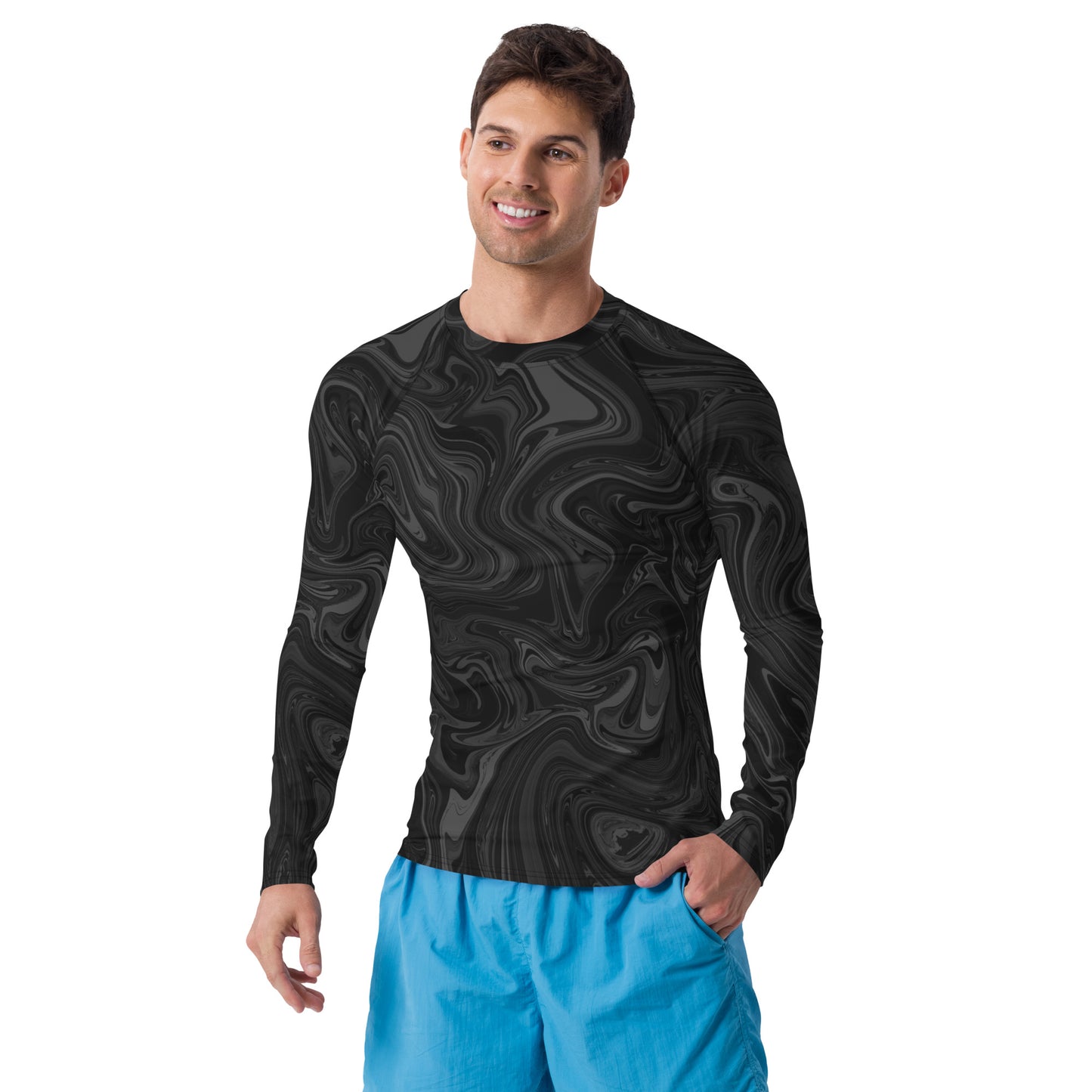 Marble Rash Guard - Onyx