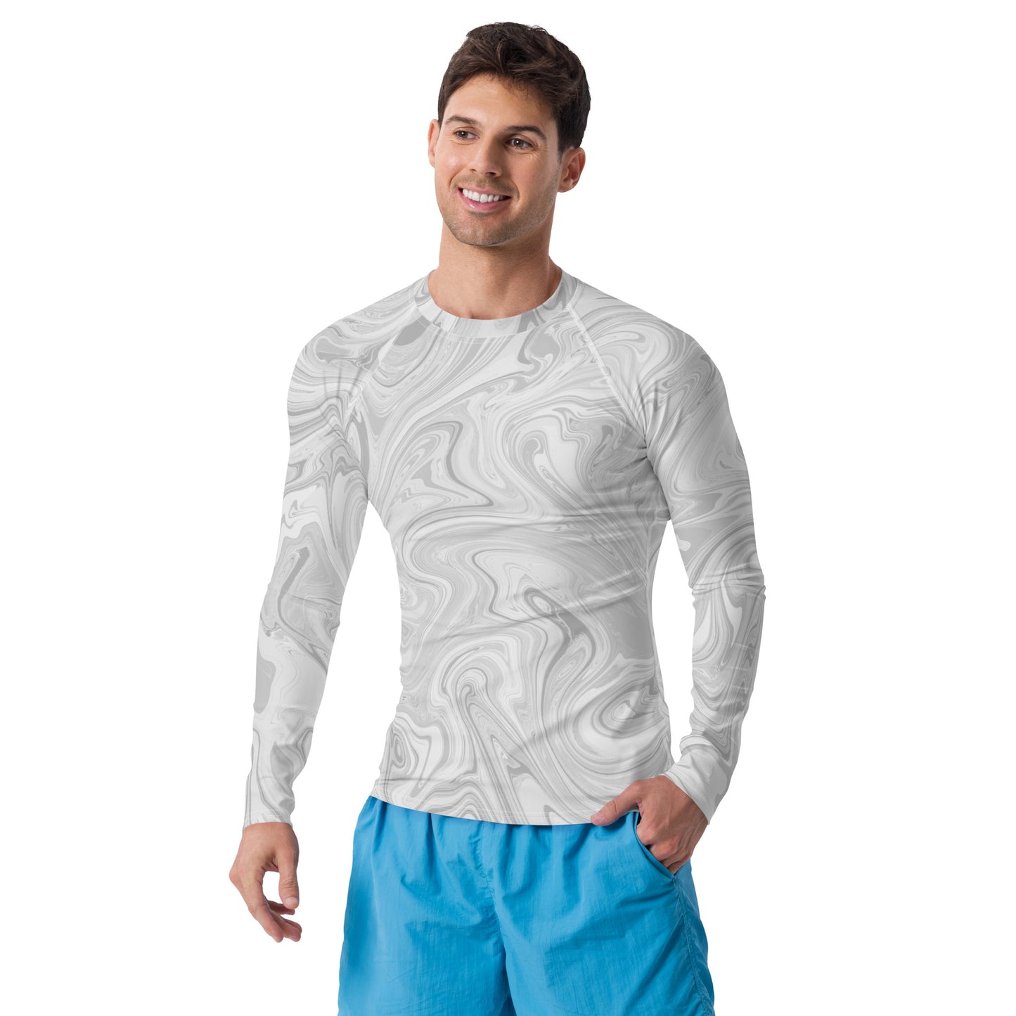 Marble Rash Guard - Ivory