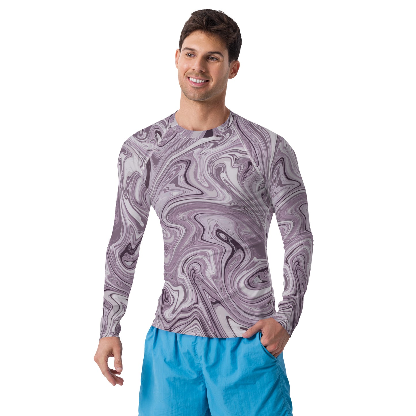 Marble Rash Guard - Purple
