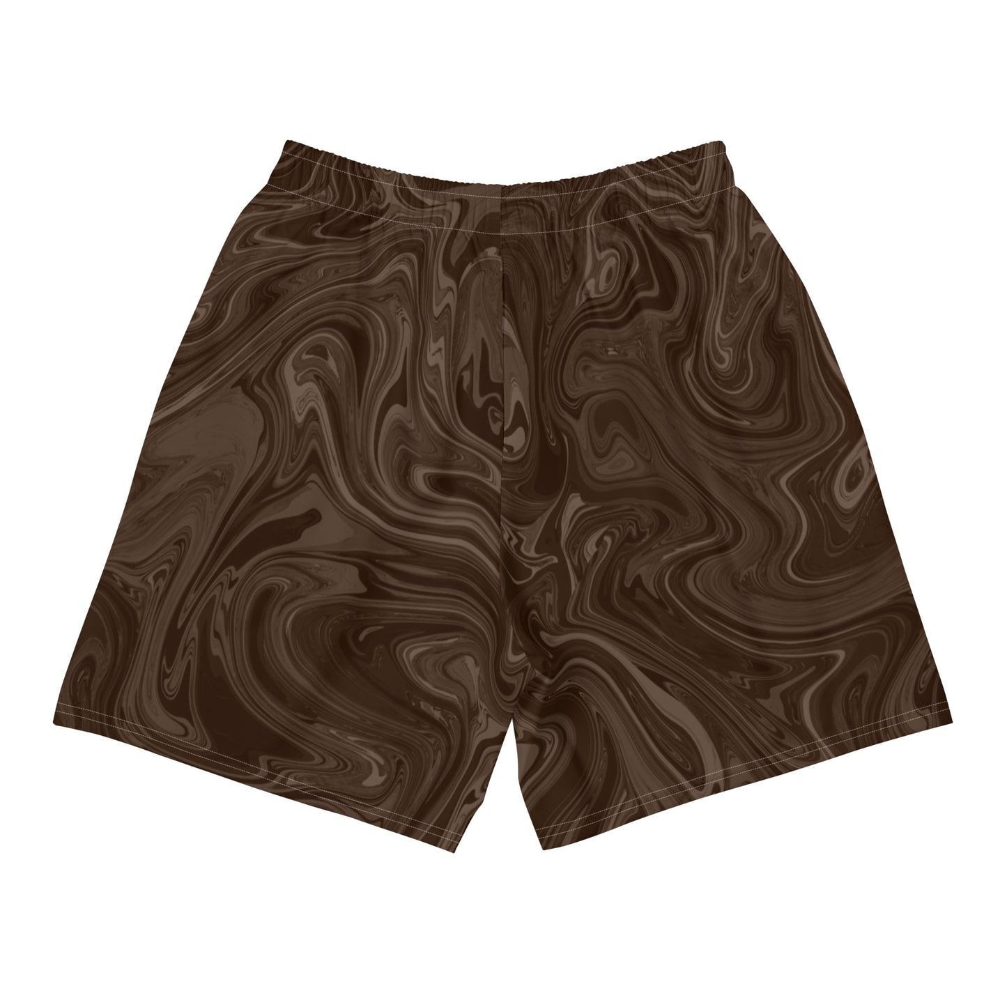 Recycled Marble Athletic Shorts - Chocolate