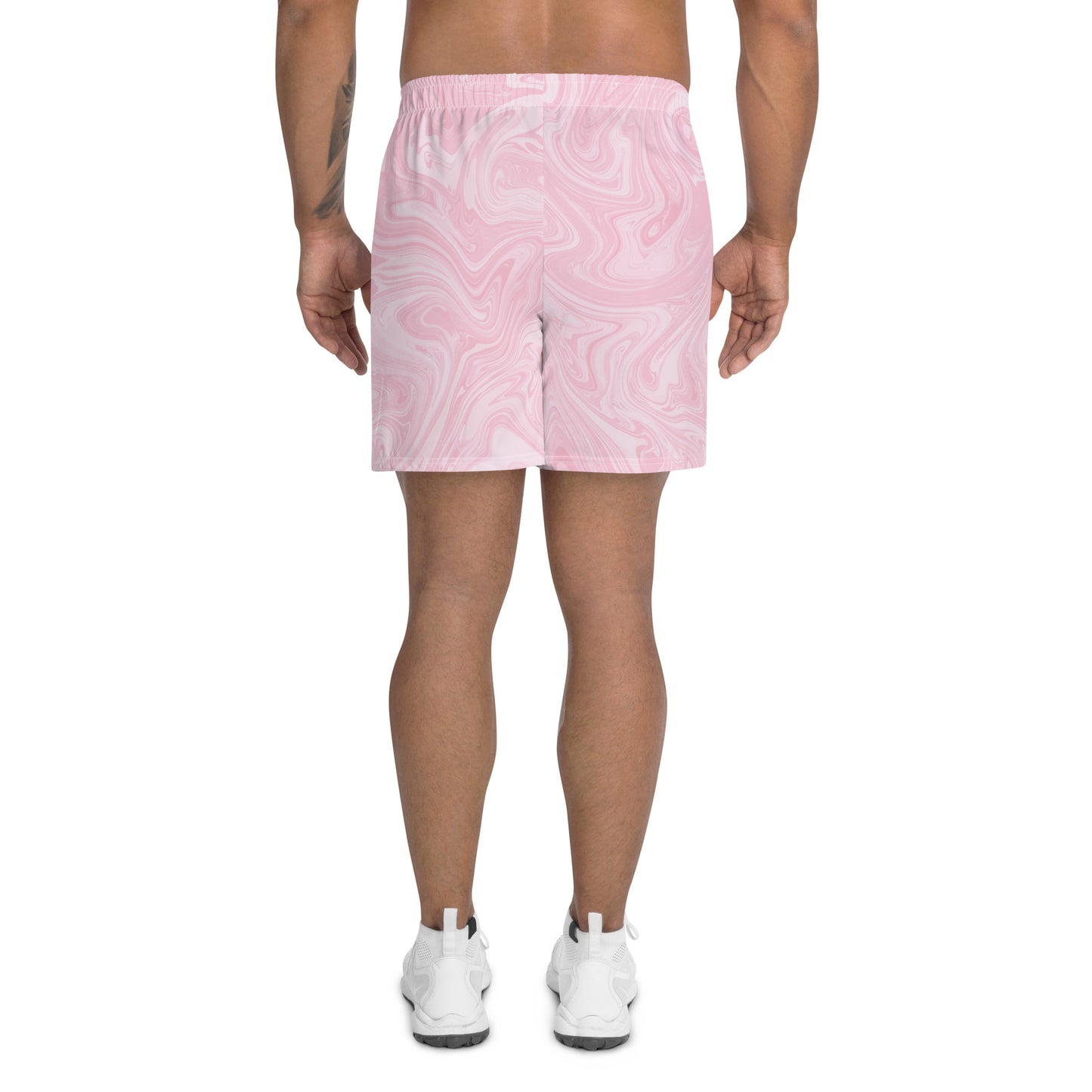 Recycled Marble Athletic Shorts - Pink Lotus