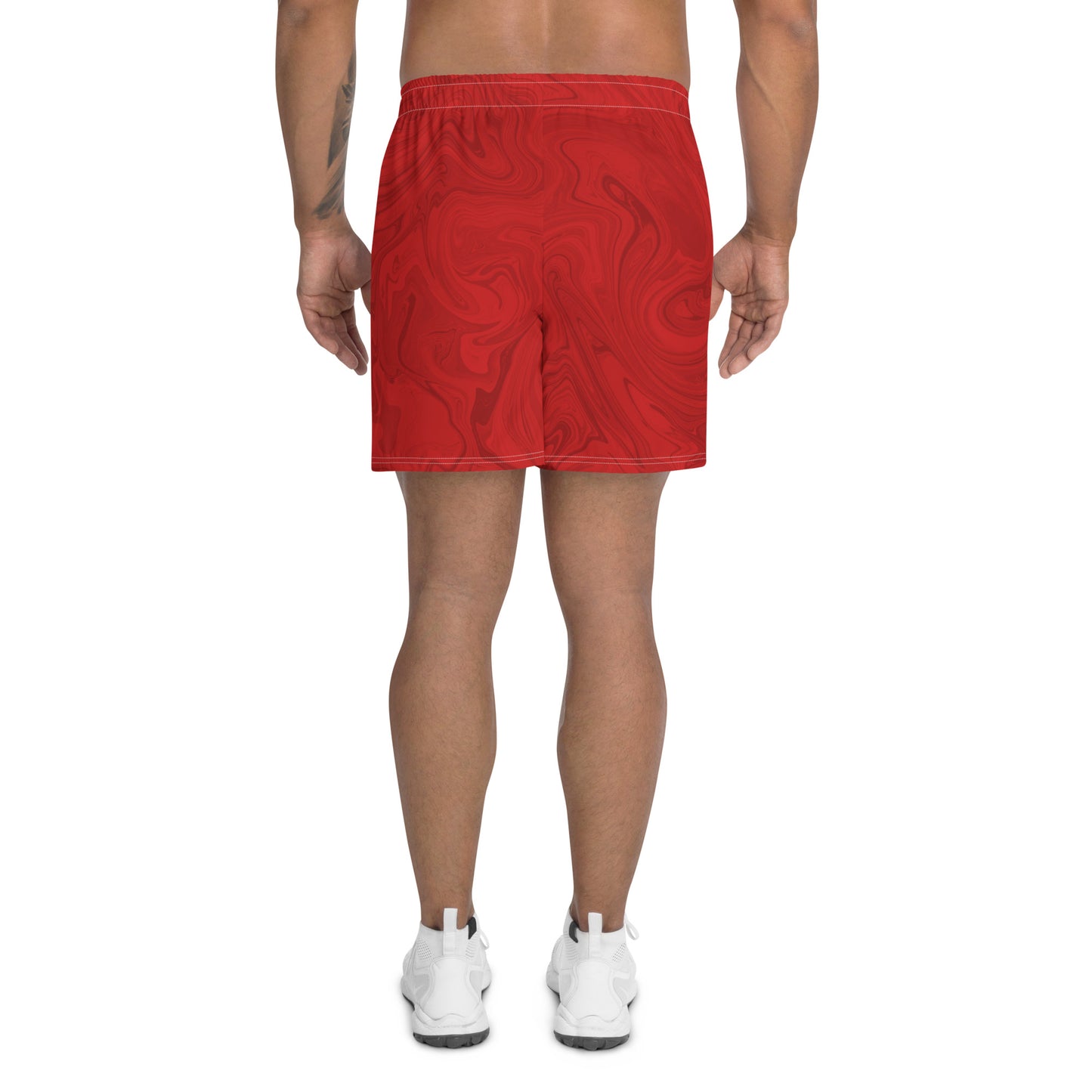 Recycled Marble Athletic Shorts - Ruby