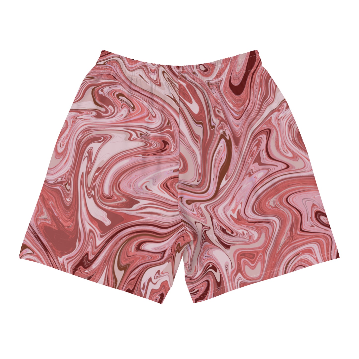 Recycled Marble Athletic Shorts - Flamingo