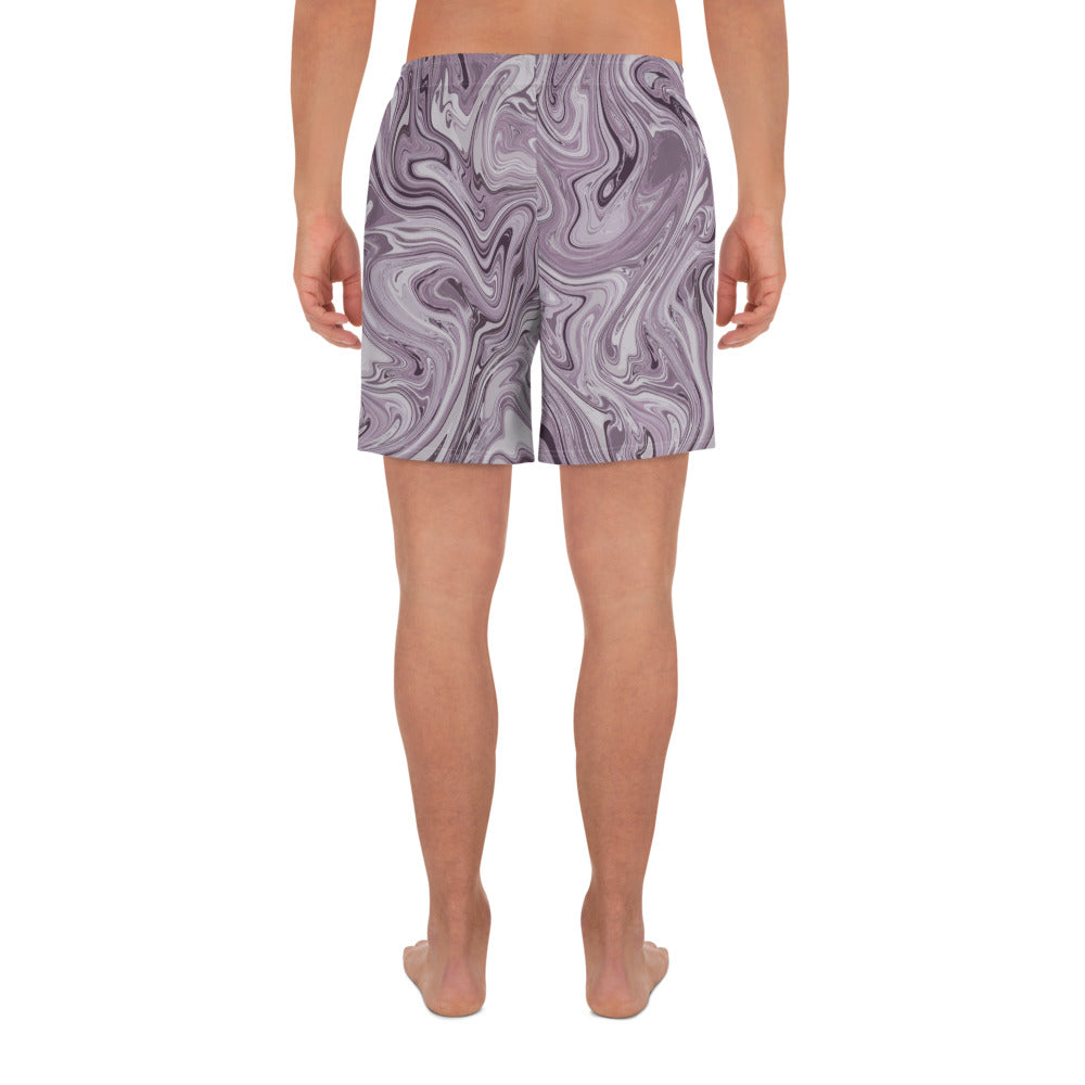 Recycled Marble Athletic Shorts - Lilac