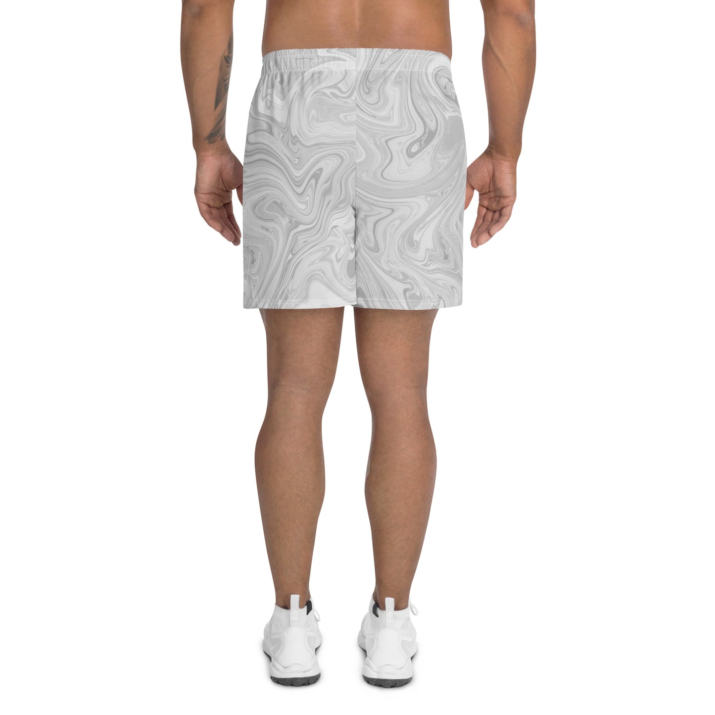Recycled Marble Athletic Shorts - Ivory