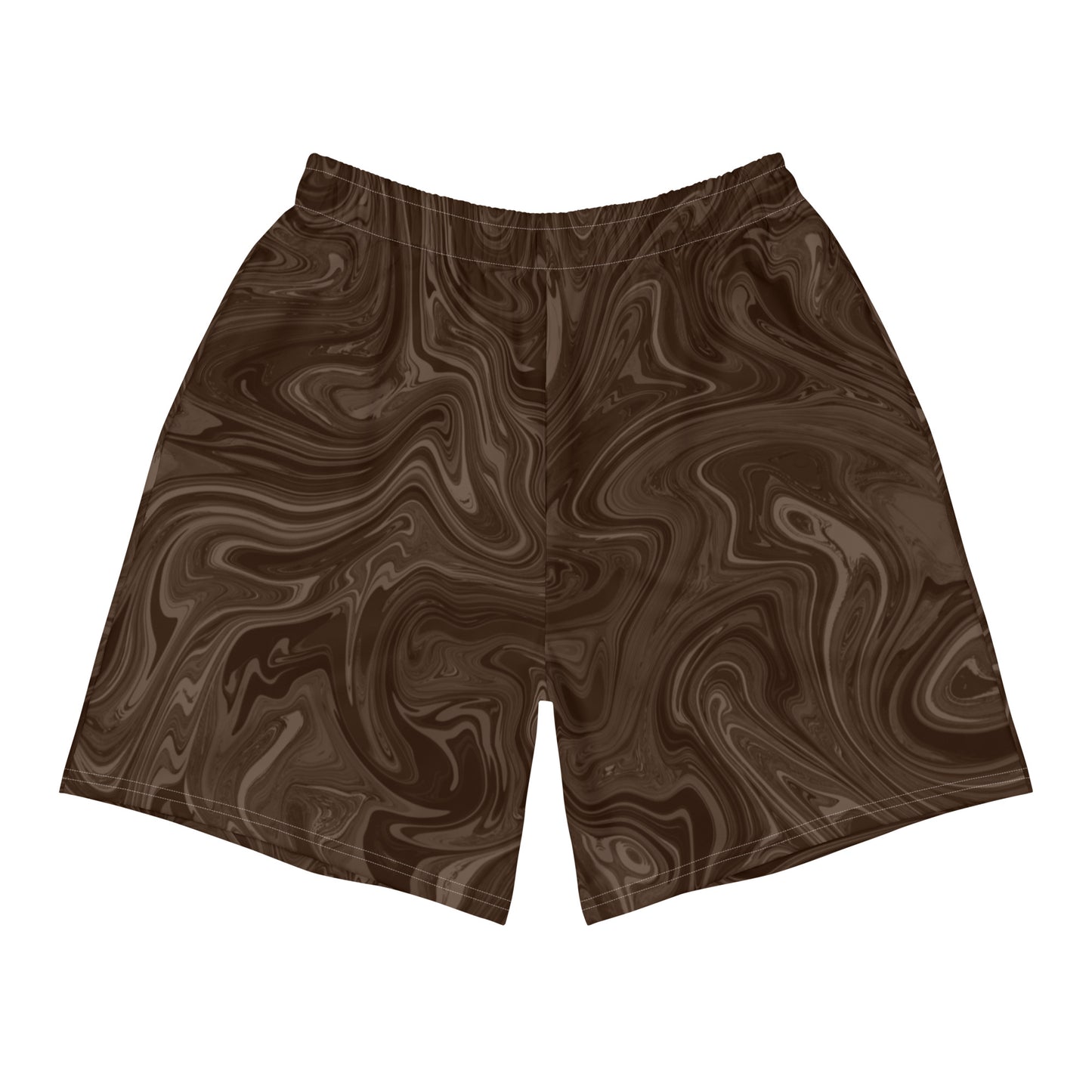 Recycled Marble Athletic Shorts - Chocolate