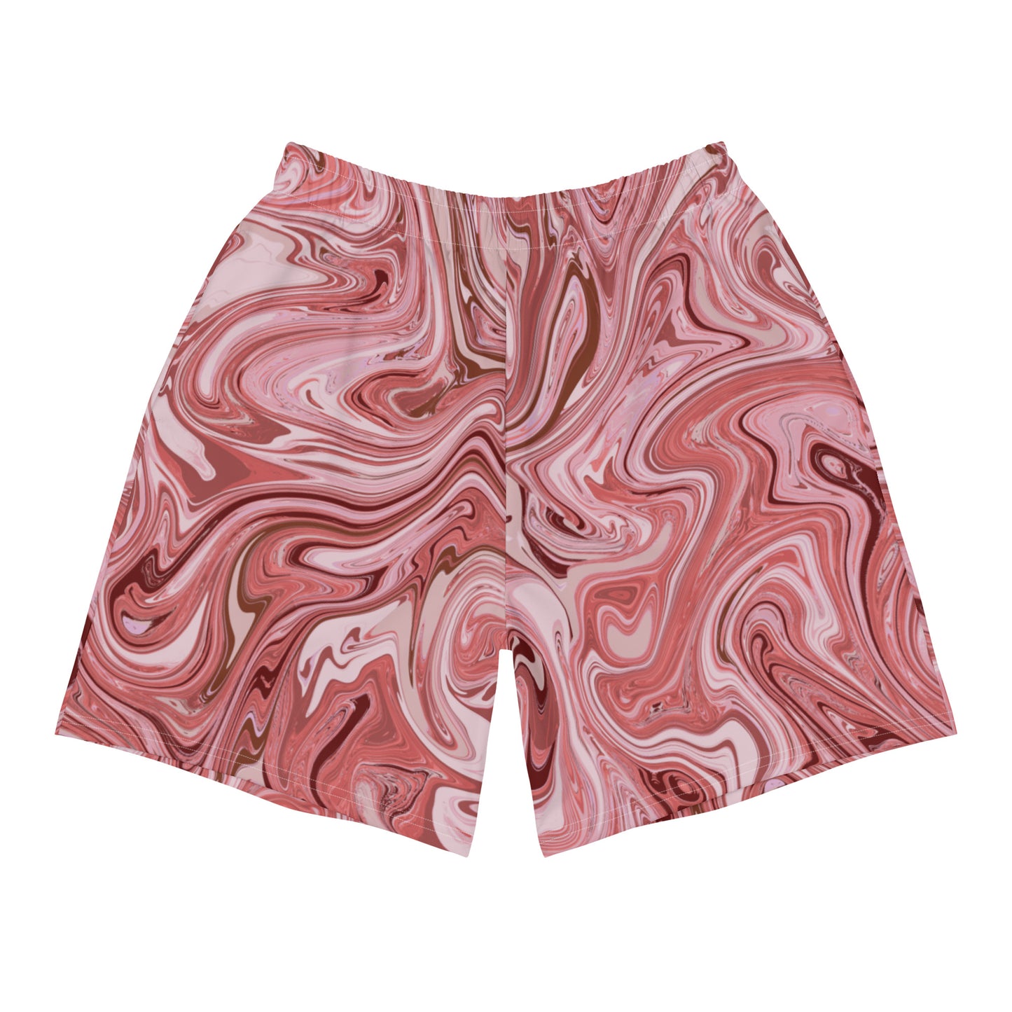 Recycled Marble Athletic Shorts - Flamingo