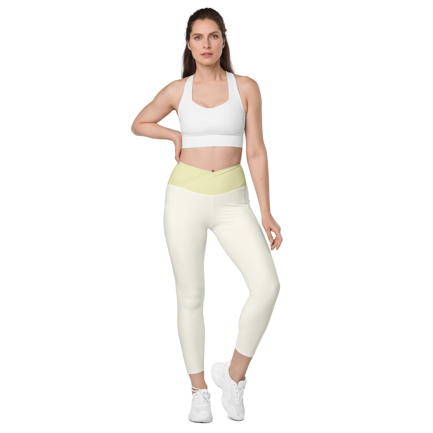 Core Recycled Crossover Leggings - Buttercup