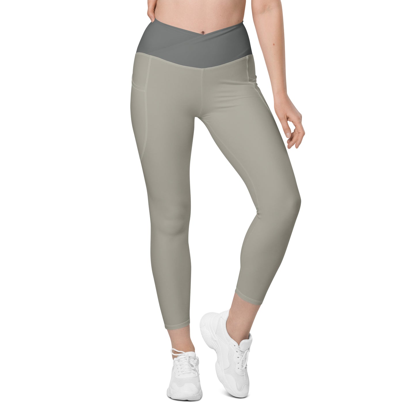 Core Recycled Crossover Leggings - Clay