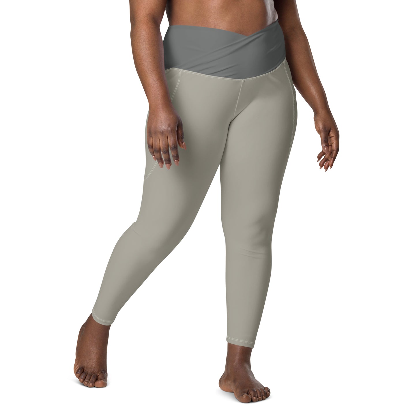 Core Recycled Crossover Leggings - Clay