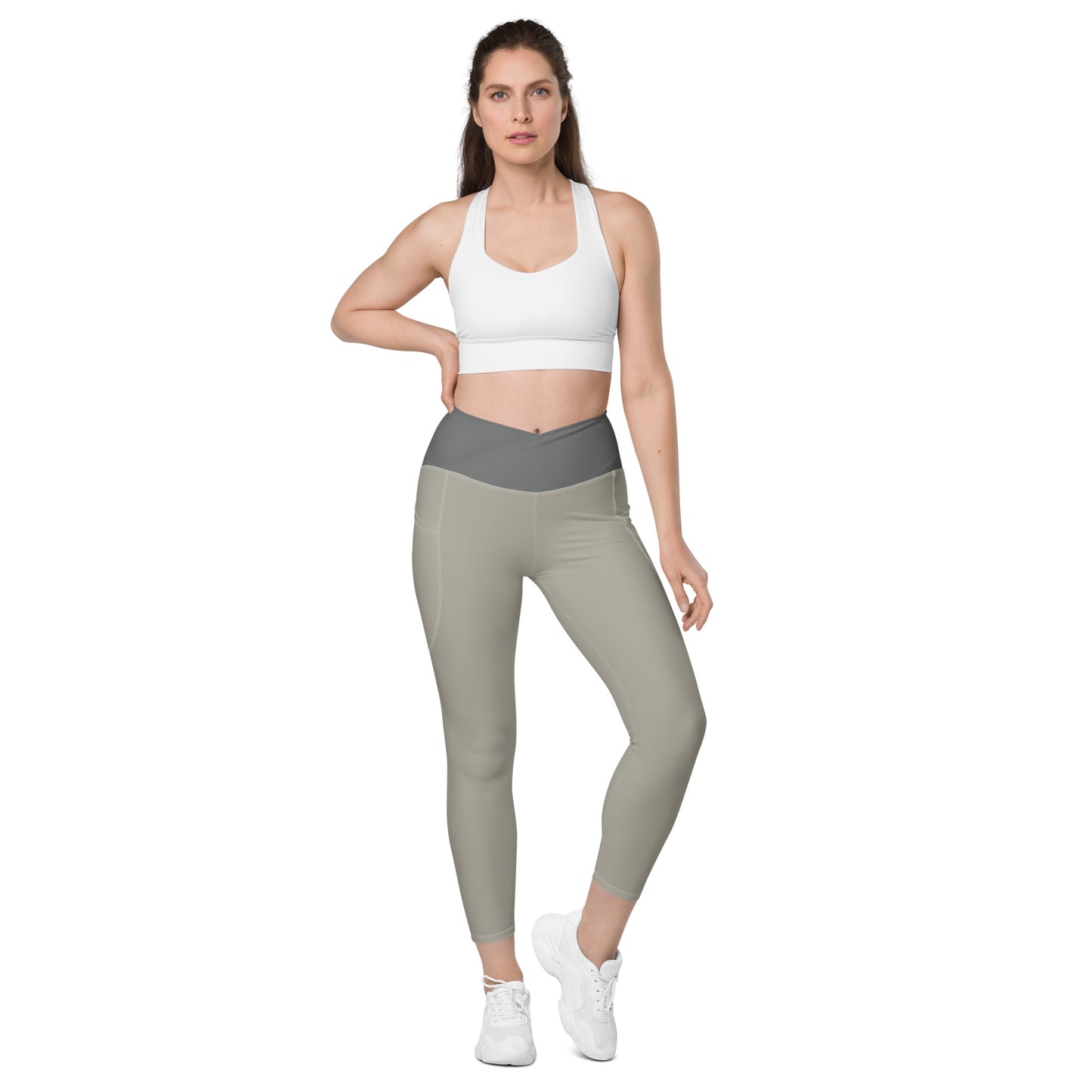 Core Recycled Crossover Leggings - Clay