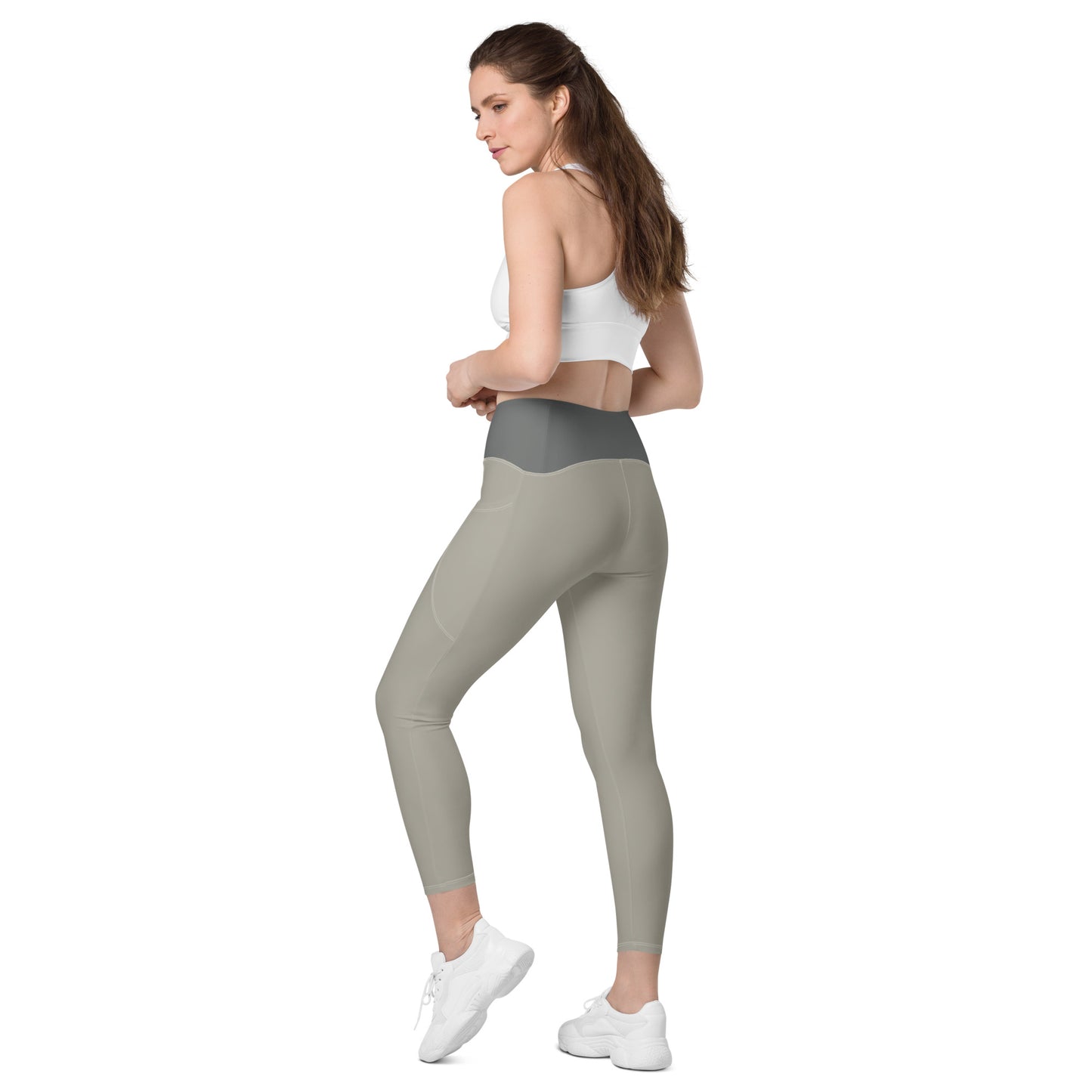 Core Recycled Crossover Leggings - Clay