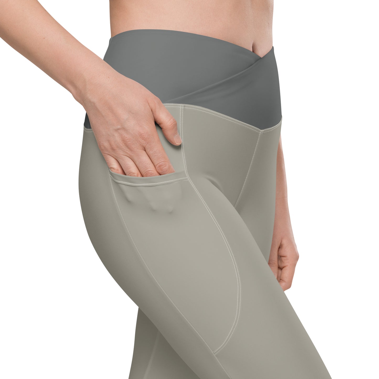 Core Recycled Crossover Leggings - Clay