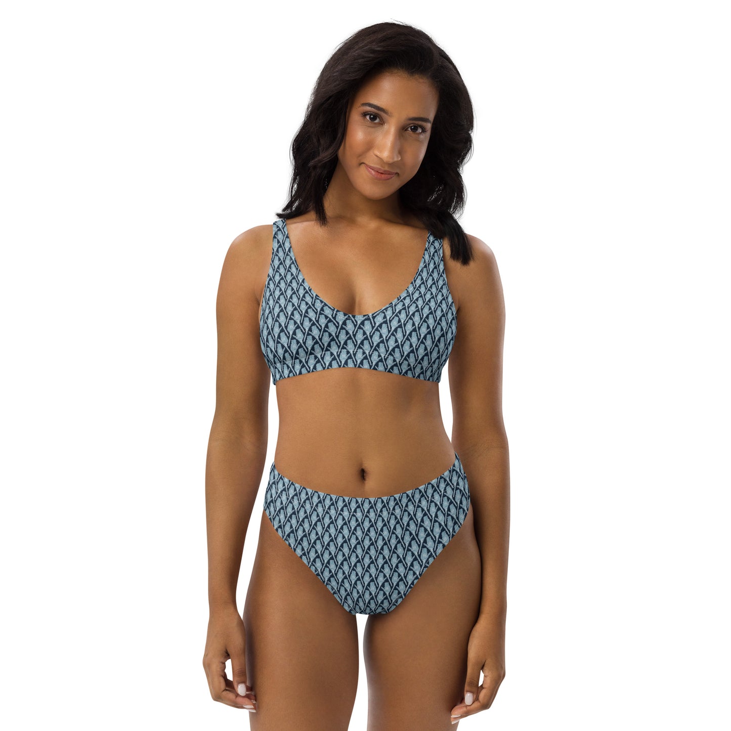 Recycled Sugarbush High-Waisted Bikini - Aqua