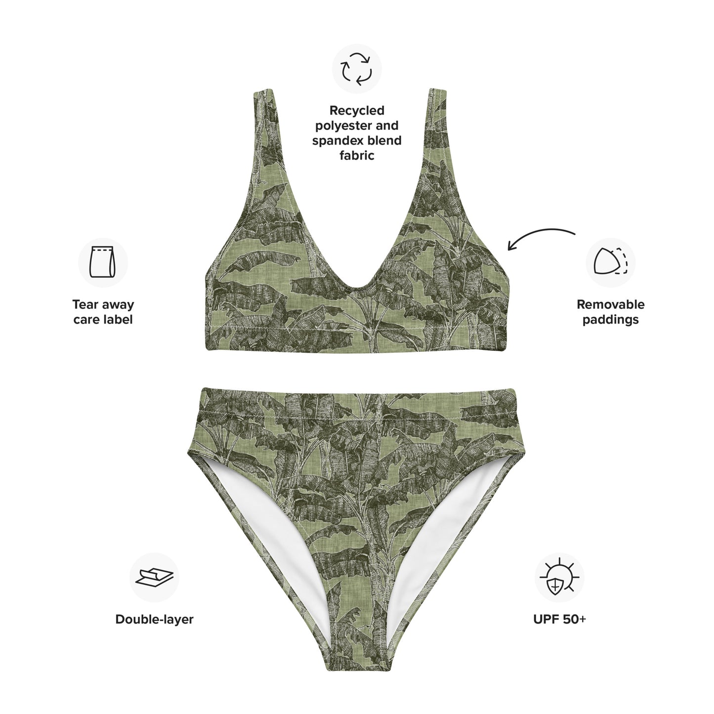 Recycled Banana Tree High-Waisted Bikini