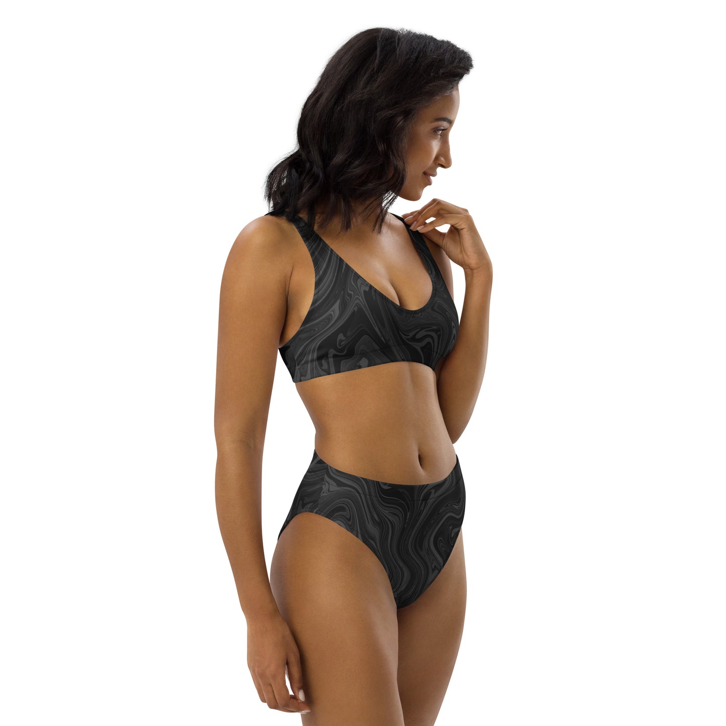 Maggiore Marble Recycled Bikini - Onyx