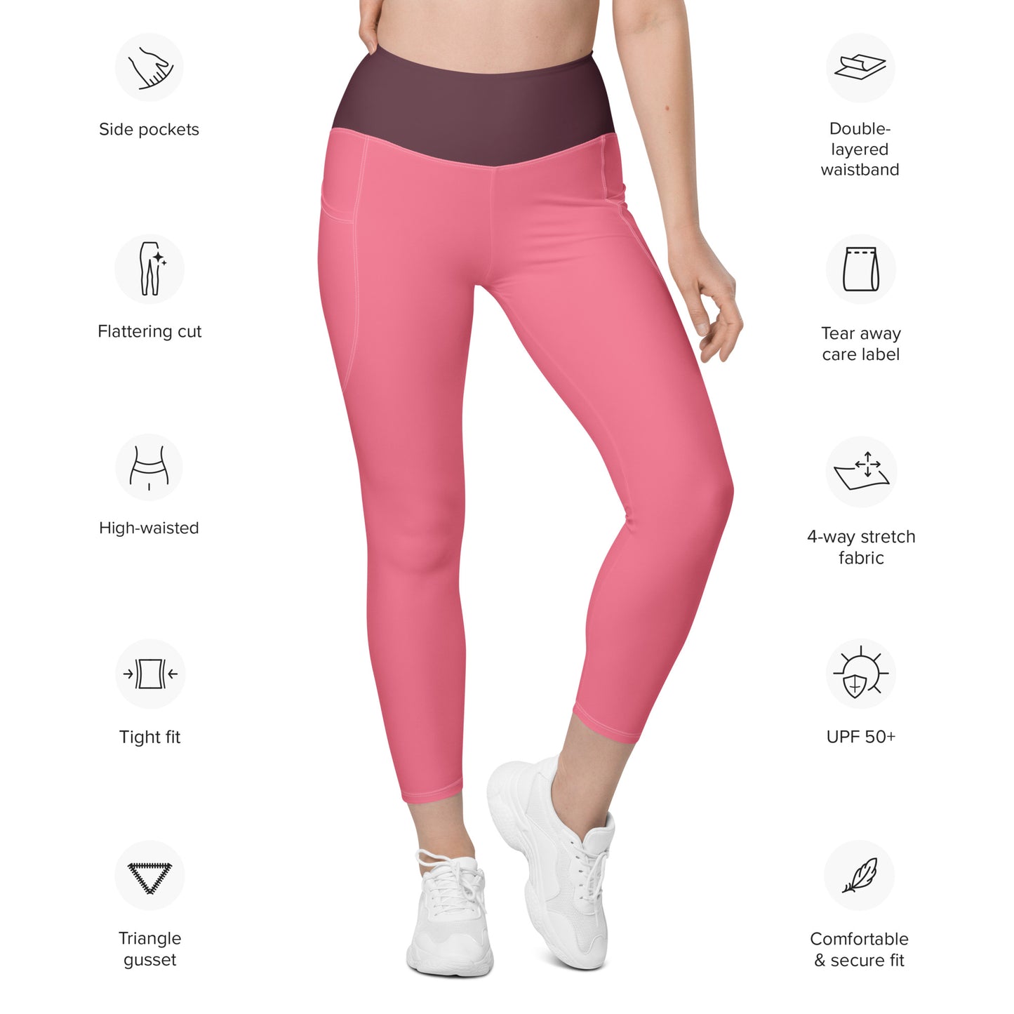 Core Recycled Leggings - Cherry
