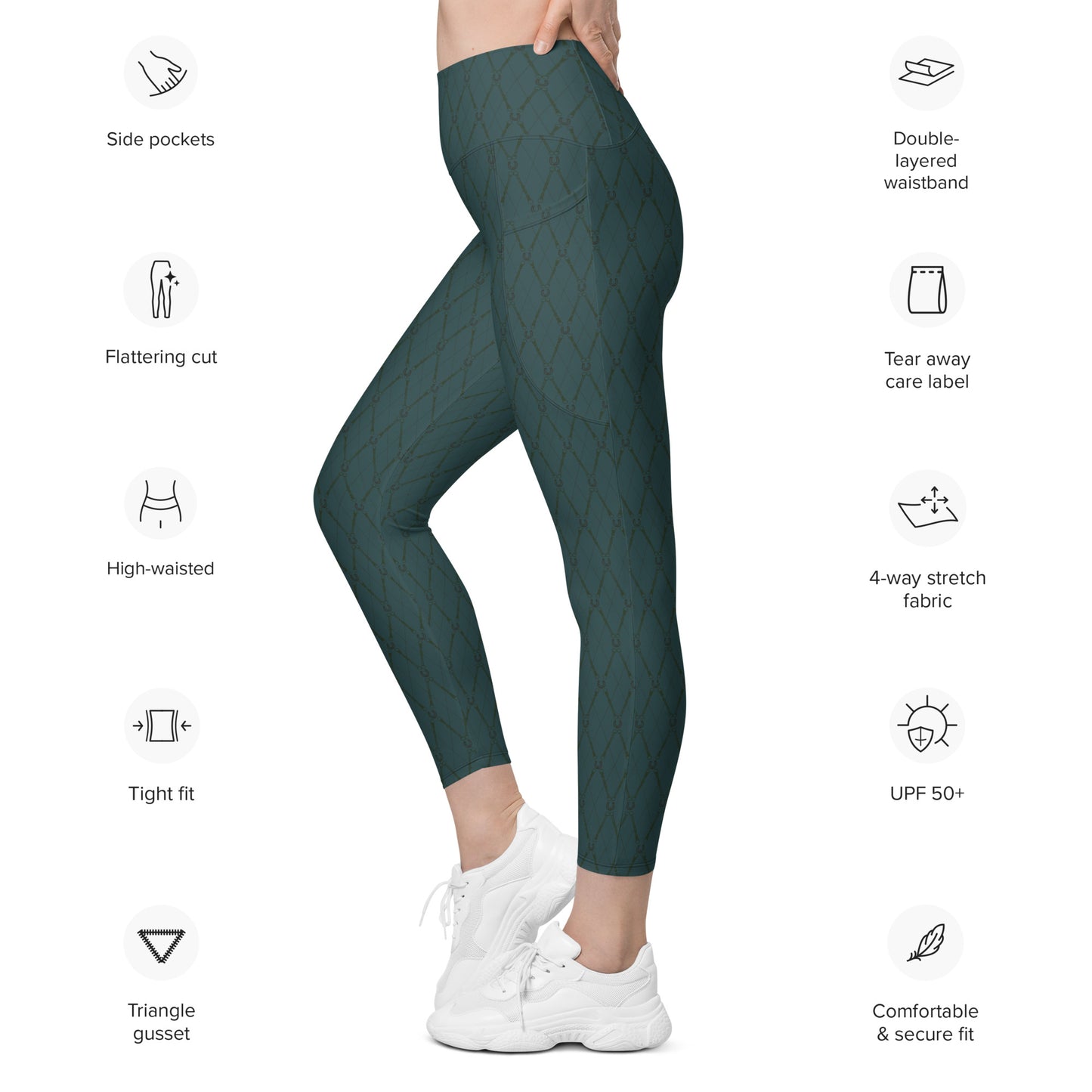 Horseshoe Leggings - Jade