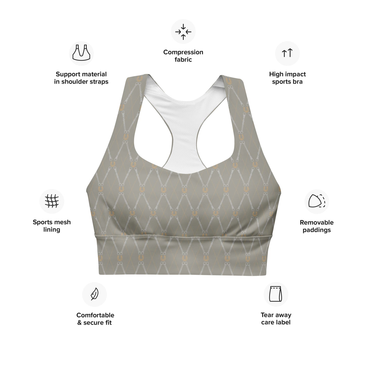 Recycled Horseshoe Sports Bra