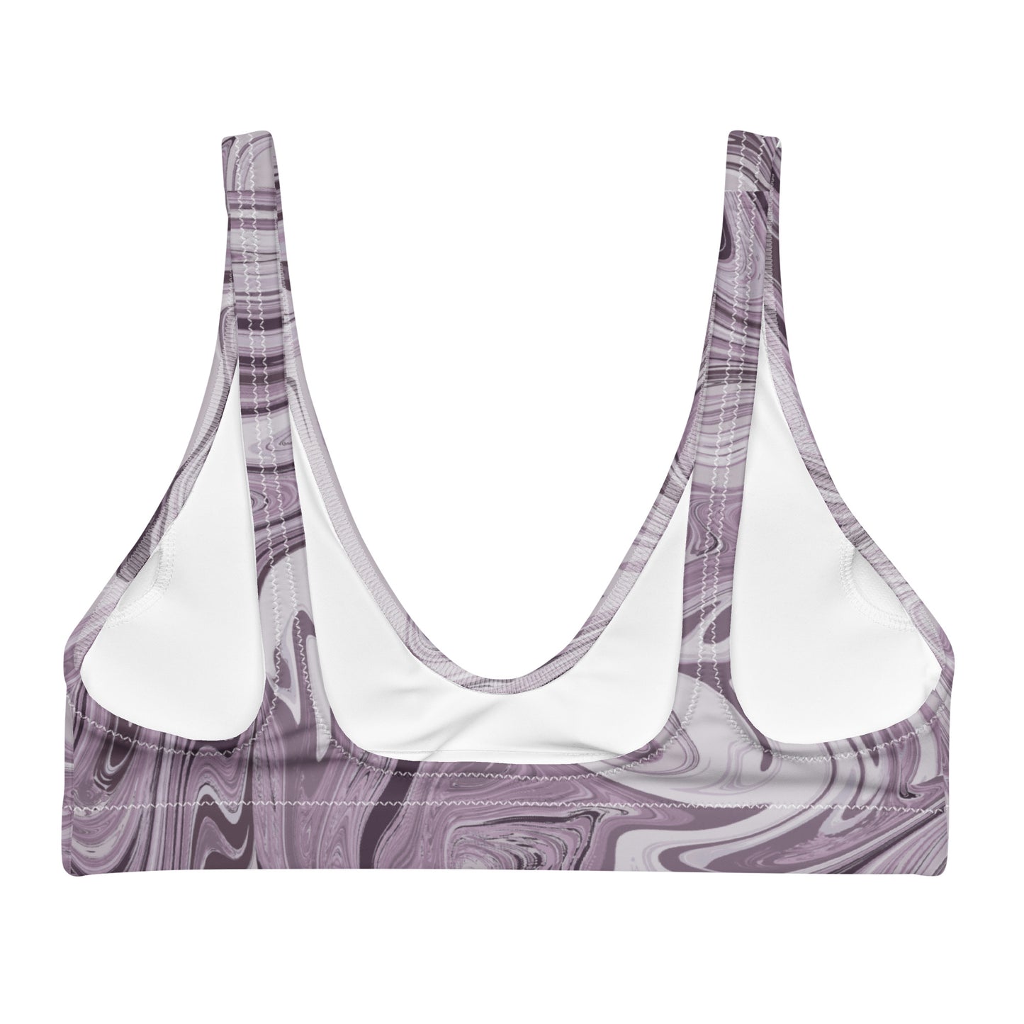Maggiore Marble Recycled Bikini Top - Lilac