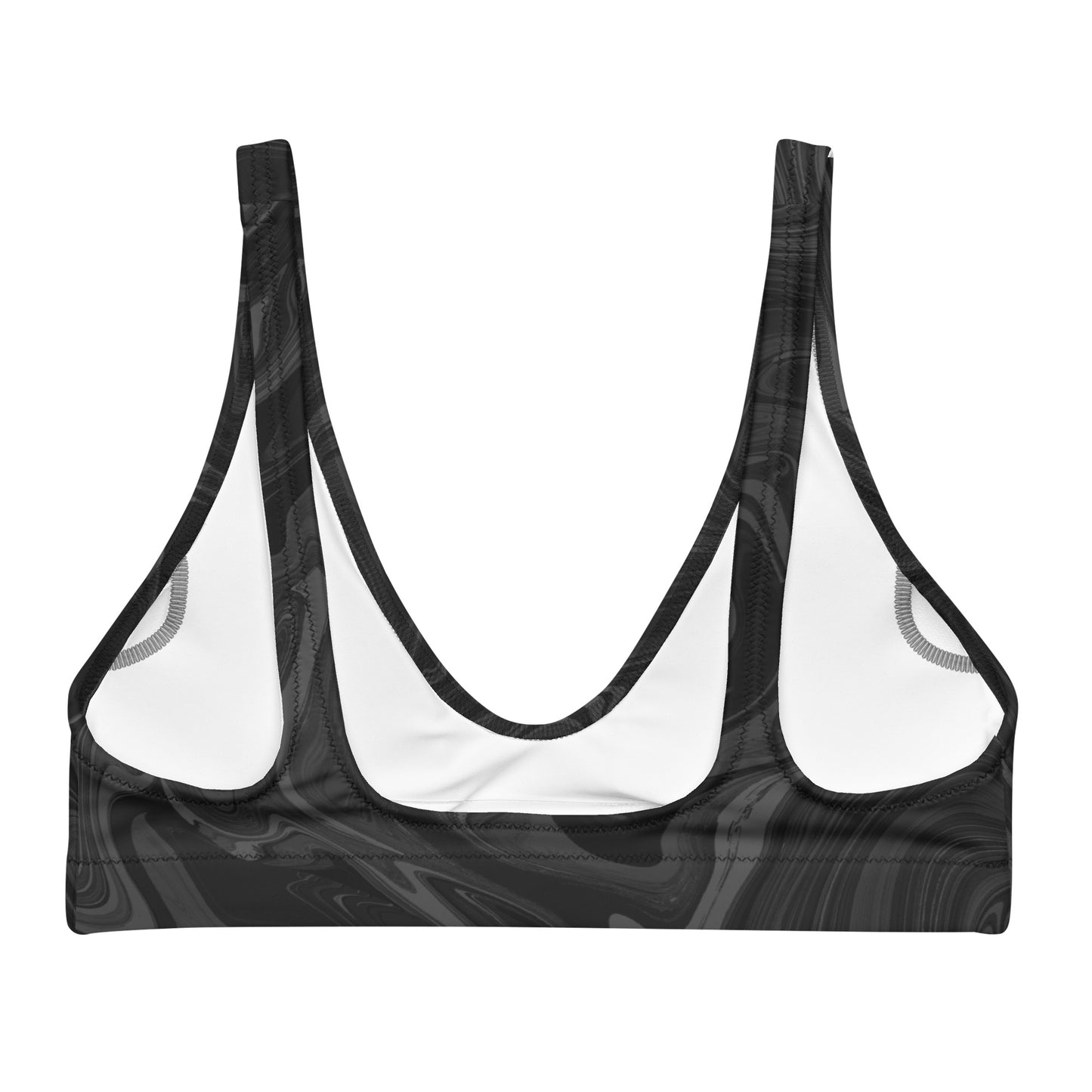 Maggiore Marble Recycled Bikini Top - Onyx