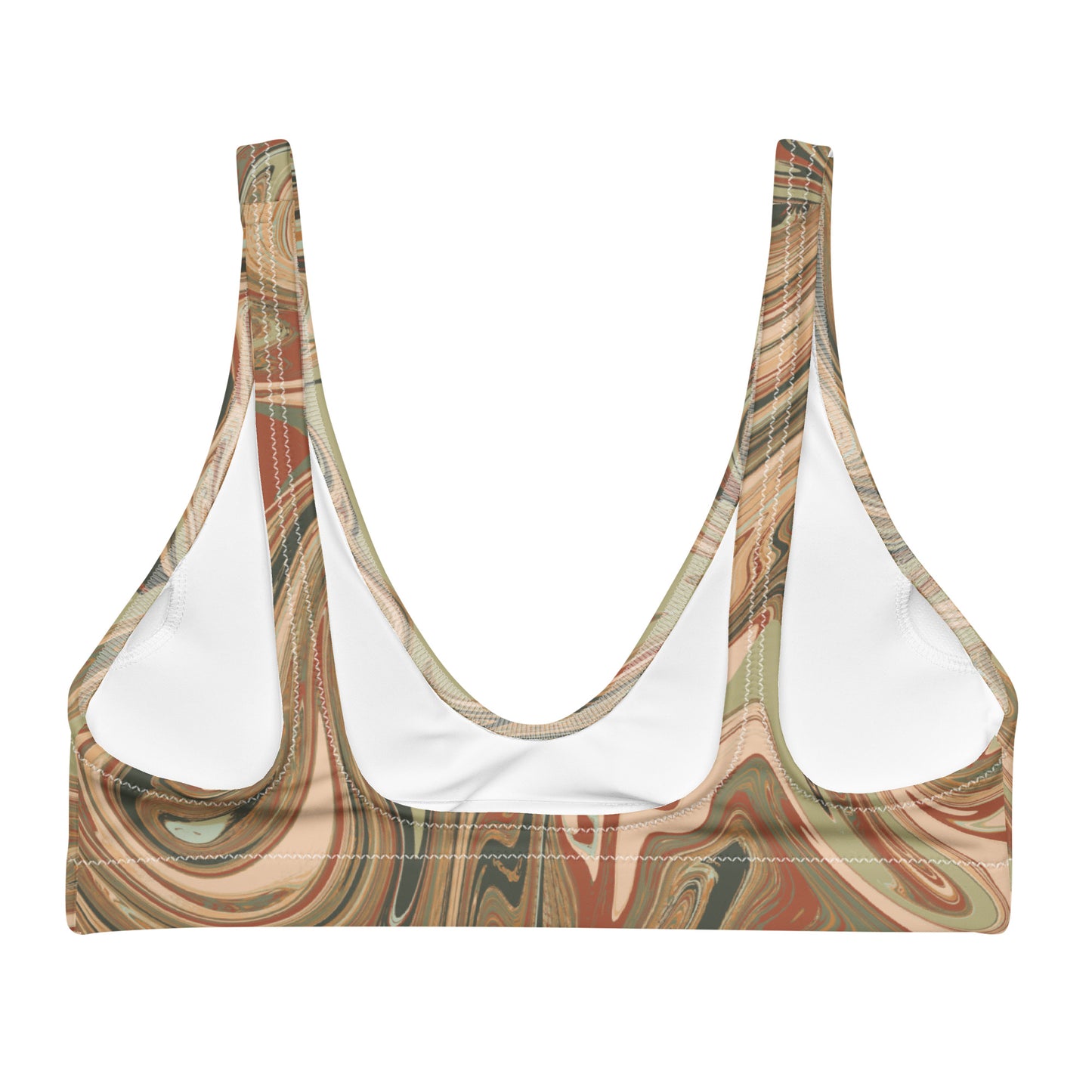 Maggiore Marble Recycled Bikini Top - Terra