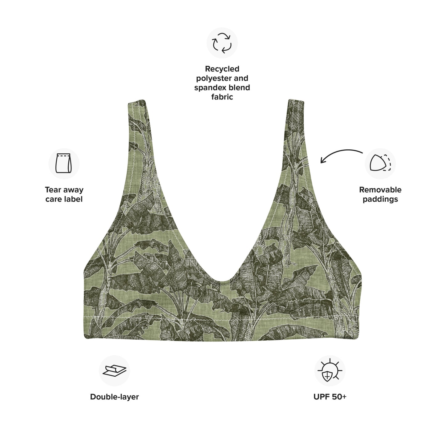 Recycled Banana Tree Bikini Top
