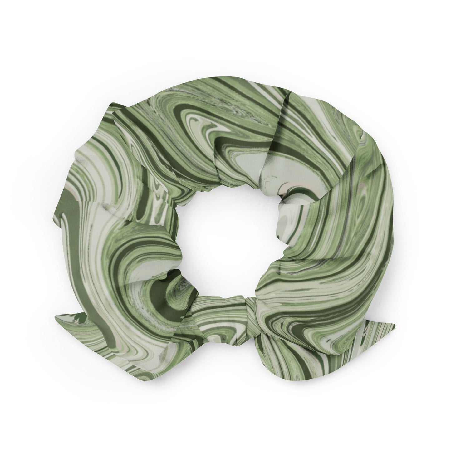 Marble Recycled Scrunchie - Pistachio