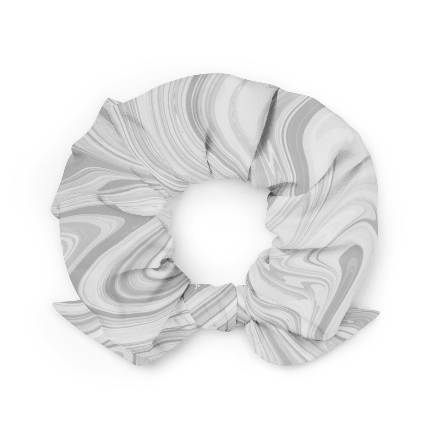 Marble Recycled Scrunchie - Ivory
