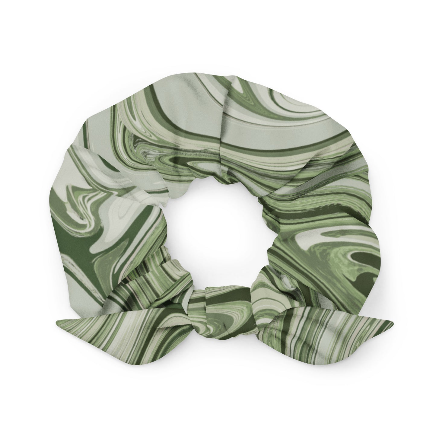 Marble Recycled Scrunchie - Pistachio
