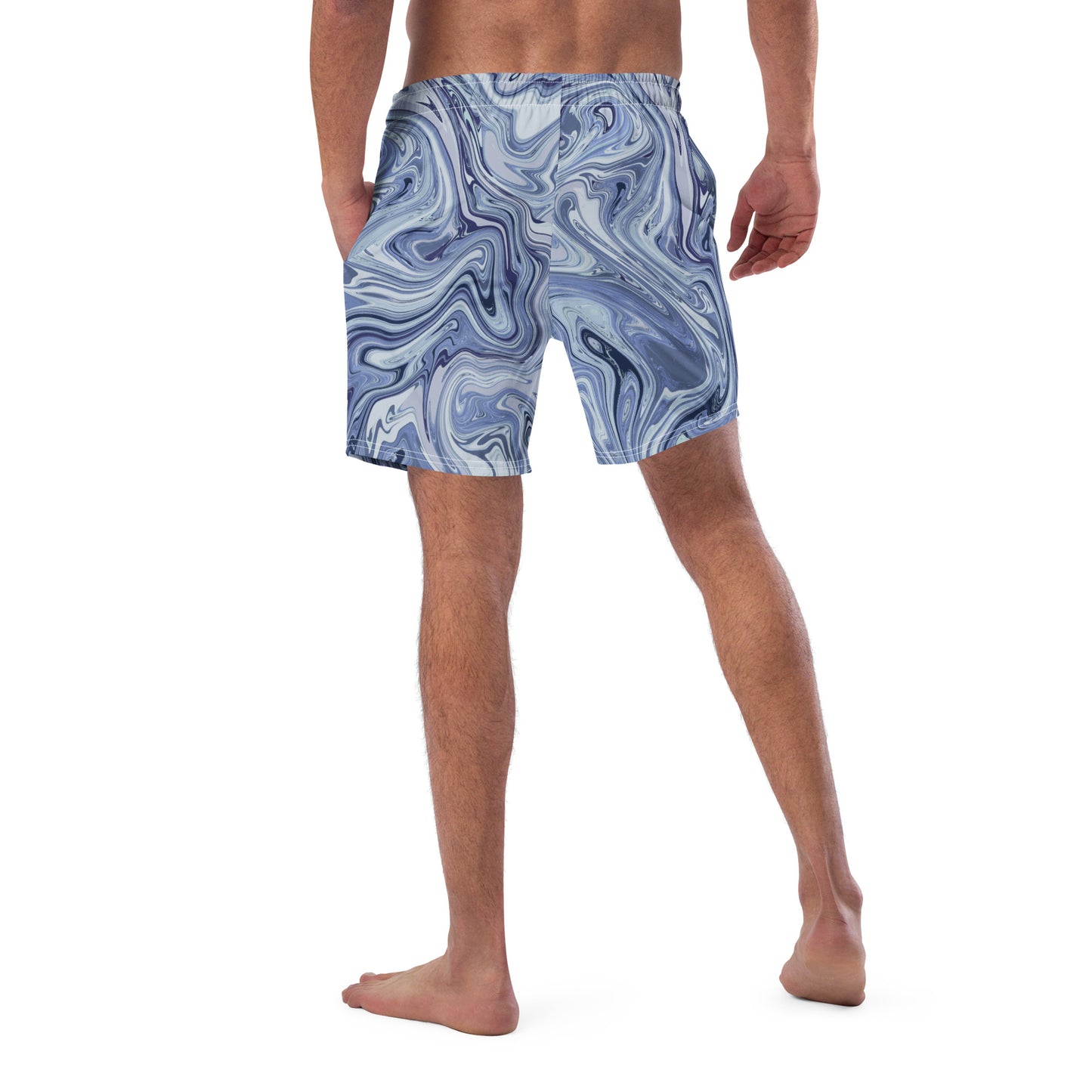 Recycled Marble Swim Trunks - Cobalt