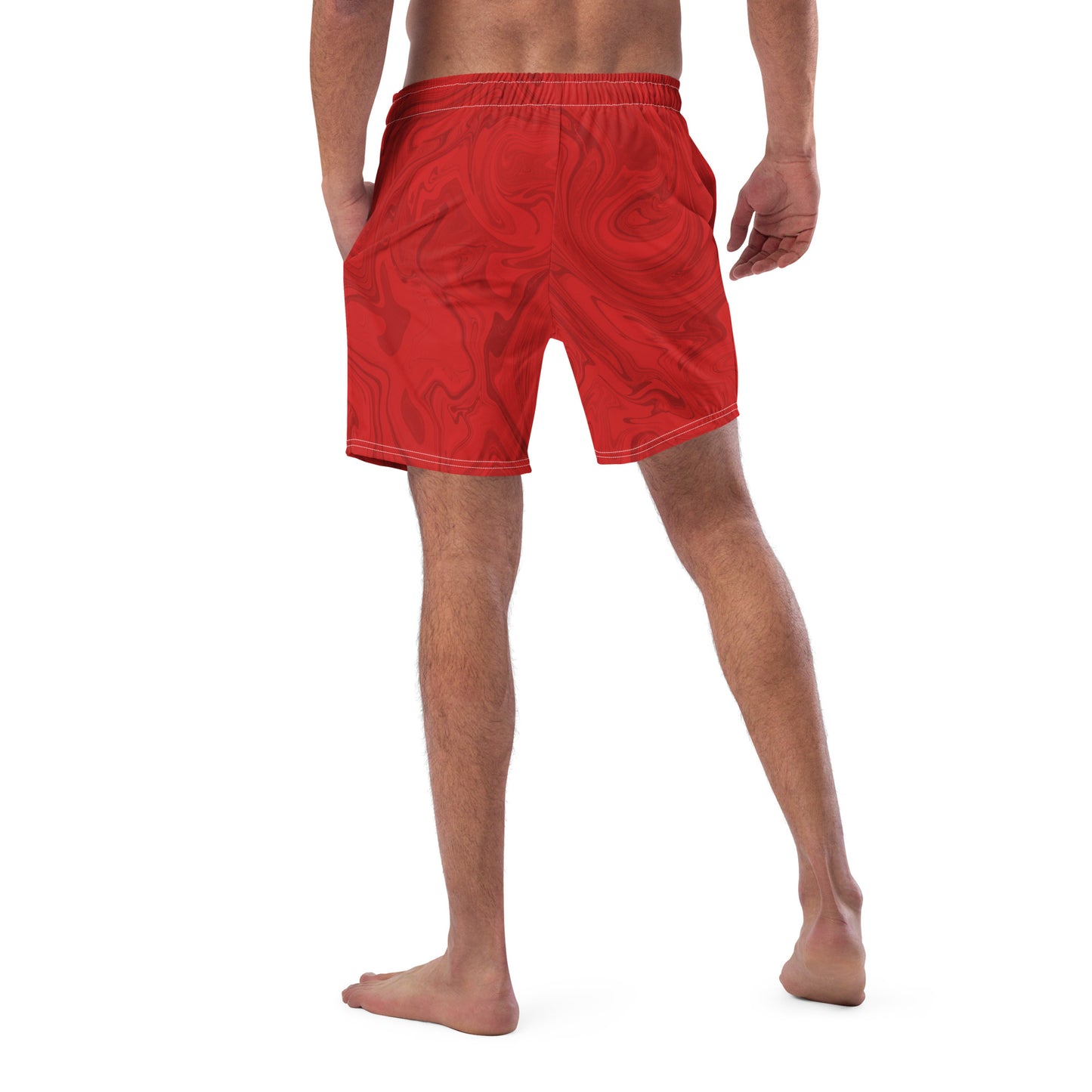 Recycled Marble Swim Trunks - Ruby