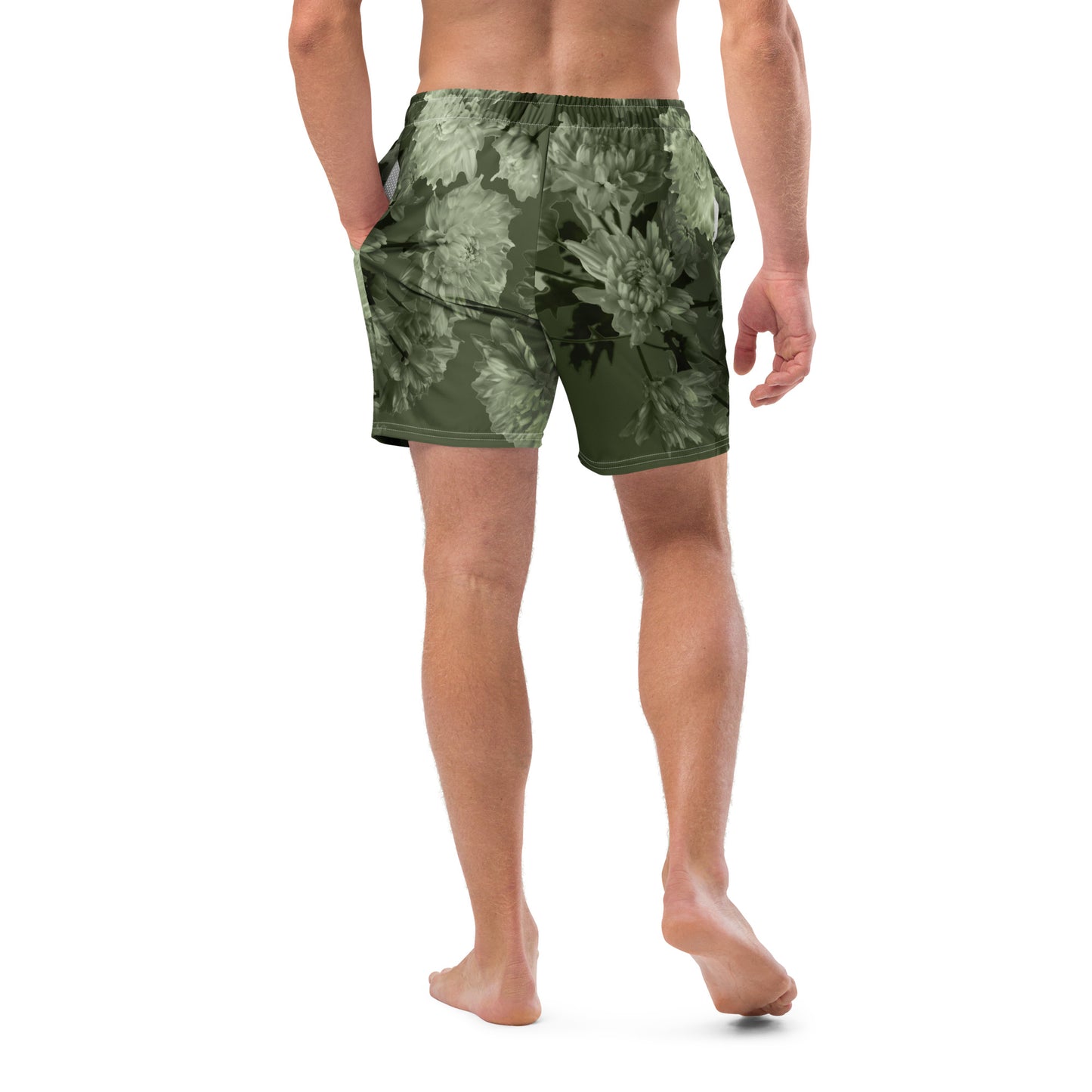 Recycled Gillyflower Swim Trunks in Anacapa Green