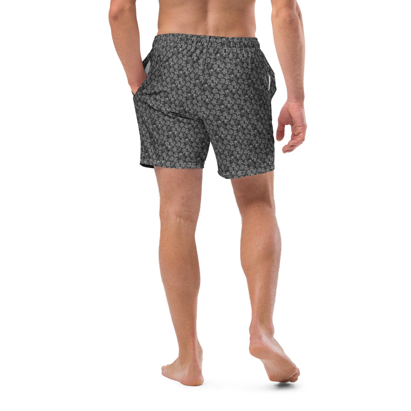 Recycled Flourish and Flow Swim Trunks in Amboy Black