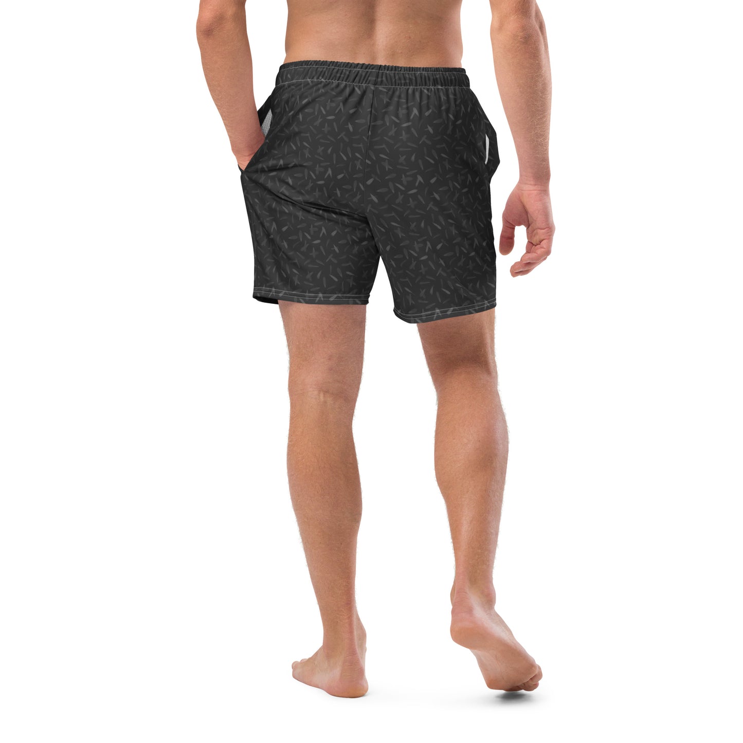 Recycled Petal Power Swim Trunks in Amboy Black